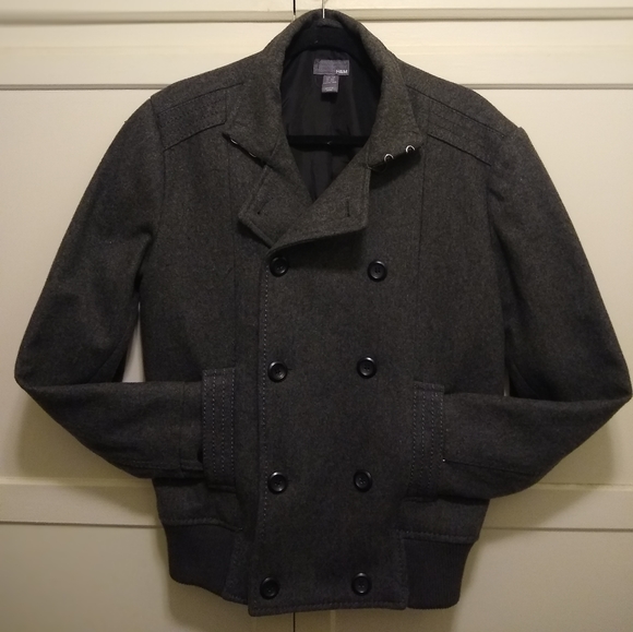 H&M "Grey" Peacoat - Picture 1 of 2